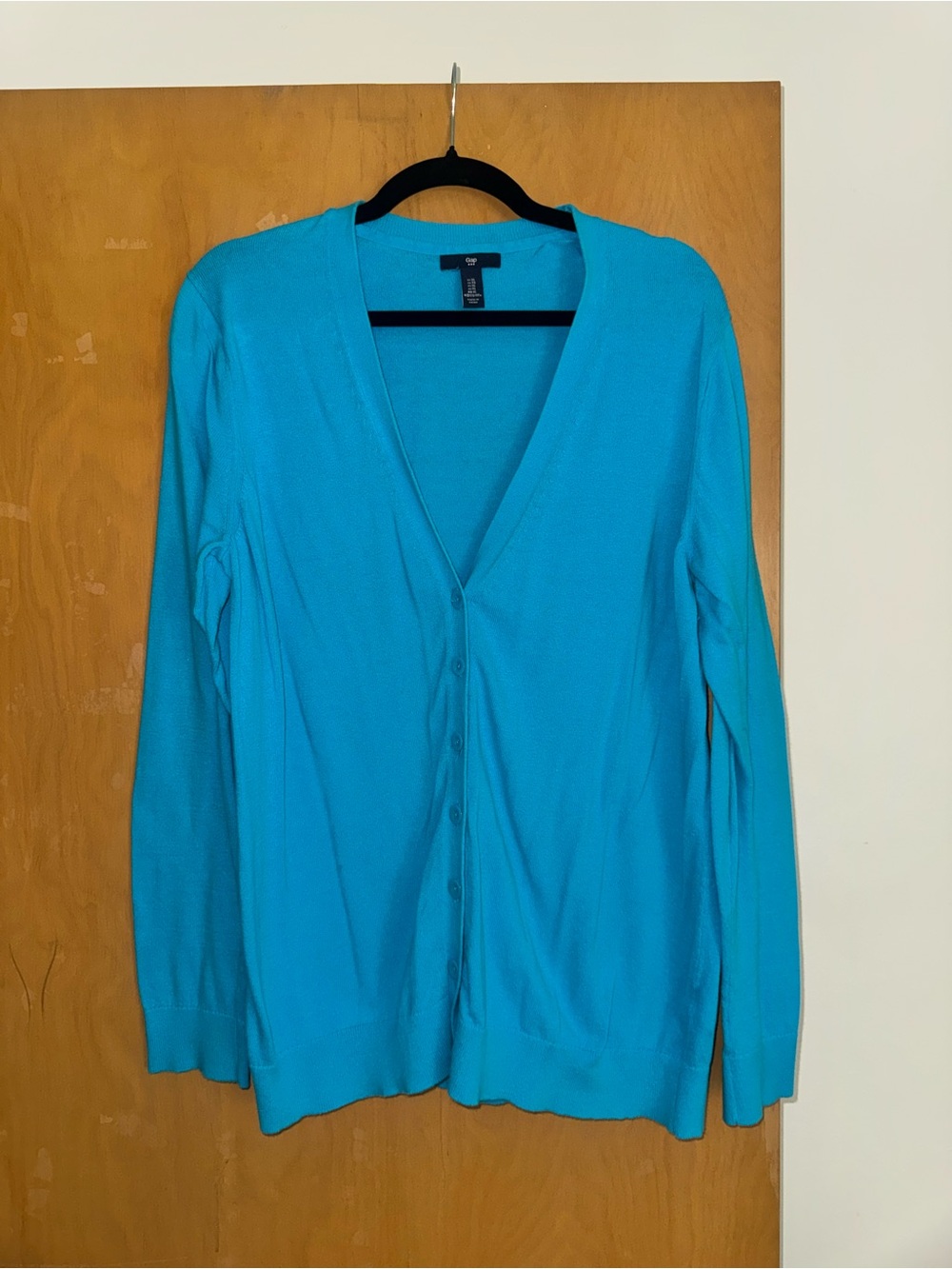 GAP Turquoise V-Neck Button Cardigan Sweater